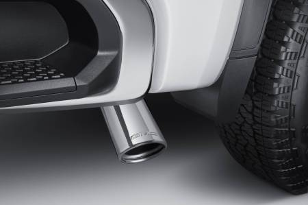 GM Accessories - GM Accessories 84722773 - 4.3 and 5.3 Liter Dual-Wall Angle-Cut Exhaust Tip with GMC Logo [2019+ Sierra 1500]