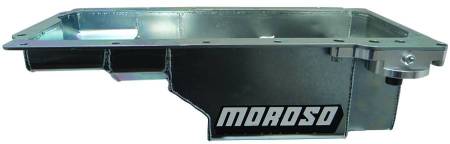 Moroso - Moroso 20139 - Oil Pan, GM LS, Rear Sump, F-Body, 93-02, Spin-On Oil Filter Adapter