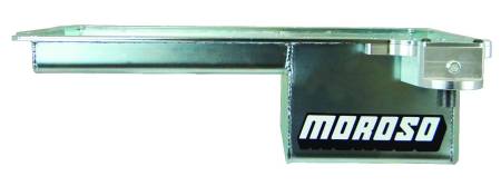 Moroso - Moroso 20145 - Oil Pan, GM LS, Swap, Rear Sump, Straight Sump, Spin-On Oil Filter Adapter