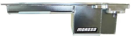 Moroso - Moroso 20150 - Oil Pan, GM LS, A-Body, Rear Sump, Narrow Sump, Spin-On Oil Filter Adapter