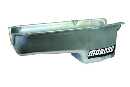 Moroso - Moroso 20171 - Oil Pan, SBC 80-85 Passenger Side Dip Stick, Dart Shp, 7.50 Inch Deep