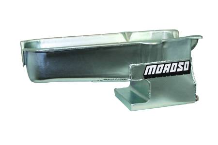 Moroso - Moroso 20212 - Oil Pan, SBC 86-Up With 1 Piece Seal Passenger Side Dip Stick, Chevy Ii