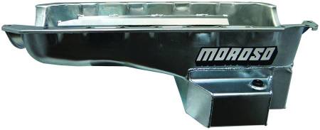 Moroso - Moroso 20420 - Oil Pan, BBC Mark IV, GM A Body, 8 Inch Deep, Road Race Baffled, T-Sump, Windage Tray