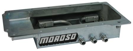 Moroso - Moroso 21155 - Oil Pan, GM LS, 3 Left Side Pick Ups, 4 Inch Deep, Dry Sump