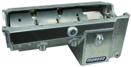 Moroso - Moroso 21234 - Oil Pan, SBC Pre -85, Dart Shp, Double Power Kick Outs, Drag Race, 8.25 Inch Deep