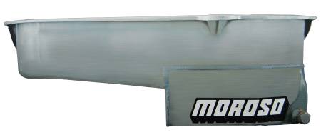 Moroso - Moroso 21316 - Oil Pan, SBC Pre- 80 Driver'S Side Dipstick, Circle Track, 7.5 Inch Deep