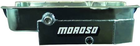 Moroso - Moroso 21326 - Oil Pan, SBC 80-85 With Passenger'S Side Dip Stick, Dart Shp, Limited Sprint, Circle Track, Inspection Bung, 6.5 Inch Deep