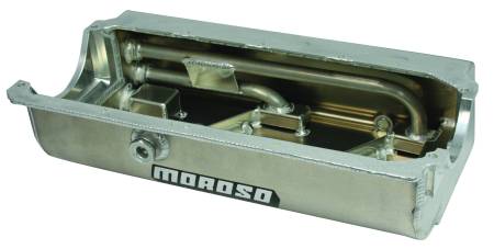 Moroso - Moroso 21551 - Oil Pan, Dart, Brodix Small Block, 3 Pick Ups, Sprint Car, 6.5 In Deep, Dry Sump