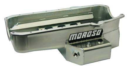 Moroso - Moroso 21811 - Oil Pan, SBC 86-Up With 1 Piece Seal, Low Ground Clearance, Road Race Baffled, 7 Inch Deep