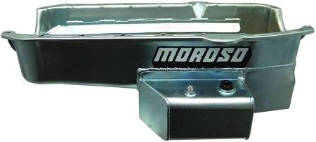 Moroso - Moroso 21816 - Oil Pan, SBC 80-85 With Passenger'S Side Dip Stick, Dart Shp, Low Ground Clearance, Road Race Baffled, 7 Inch Deep