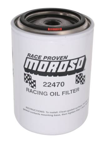 Moroso - Moroso 22470 - Oil Filter, Ford, Mopar And Import, 3/4 Inch Thread, 5 1/4 Inch Tall, Racing