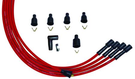 Moroso - Moroso 52004 - Wire Set Moroso Ultra 4 Cly Straight Plug Non HEI Unsleeved Red Wire