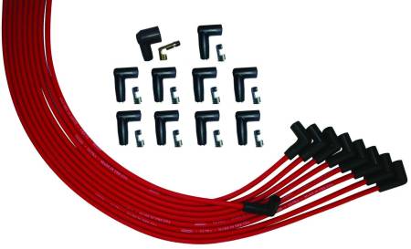 Moroso - Moroso 52006 - Wire Set Moroso Ultra V8 Univ 90 Deg Plug HEI Distributor Red Wire