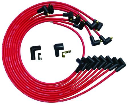 Moroso - Moroso 52029 - Wire Set Moroso Ultra SBC Under The Header 90 Plug Non-Hei, Red Wire
