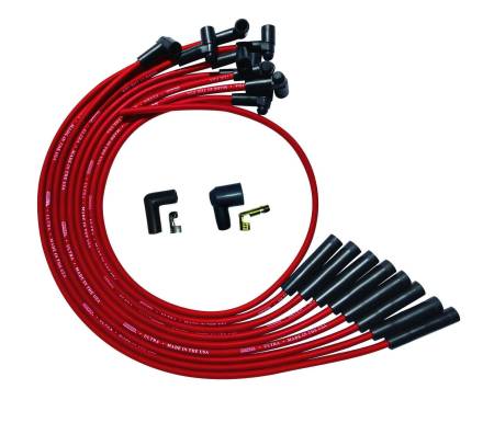 Moroso - Moroso 52040 - Wire Set BBC Over The Valve Cover Straight Plug Ends Hei. Red Wire