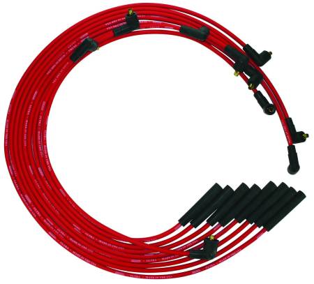 Moroso - Moroso 52061 - Wire Set Moroso Ultra BB Chrysler, Mopar 361, 383, 400, 440 Str Plug Non-Hei, Red Wire