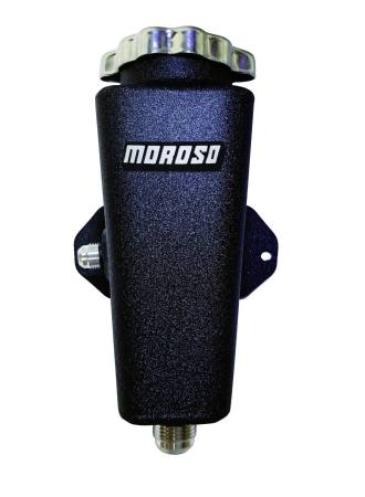 Moroso - Moroso 63951 - Tank, Power Steering, Universal, 6 AN Left In And Out Blk Powder Coat