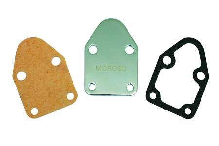 Moroso - Moroso 65393 - Fuel Pump Plate, Chrome, SBC