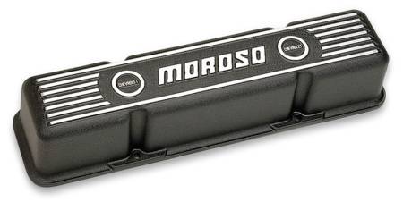 Moroso - Moroso 68411 - Valve Covers, SBC, Cast Aluminum, Black Finish