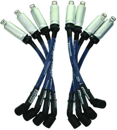 Moroso - Moroso 73536 - Ignition Wire Set, Ultra 40, Sleeved, GM LS, 12 In, Blue