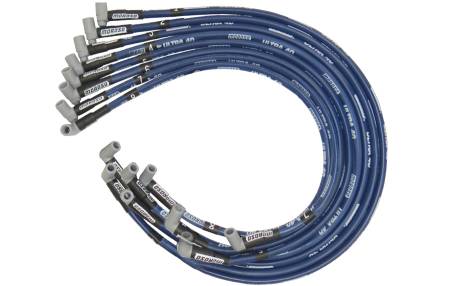 Moroso - Moroso 73616 - Ignition Wire Set, Ultra 40, Sleeved, BBC Hei, 90 Degree, Blue