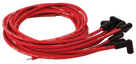 Moroso - Moroso 73810 - Ignition Wire Set, Ultra 40, Univ, 90 Deg Boots, Red