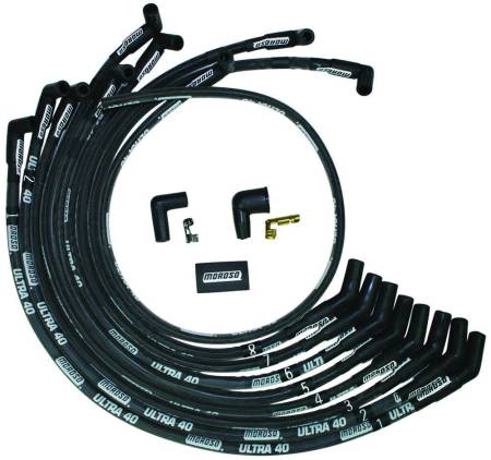 Moroso - Moroso 73833 - Ignition Wire Set, Ultra 40, Sleeved, Ford 302 Hei, 135 Degree,