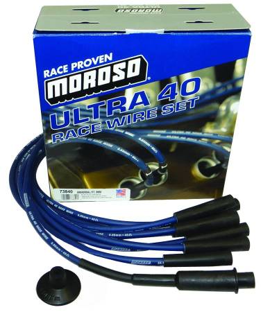 Moroso - Moroso 73840 - Ignition Wire Set, Ultra 40, Hemi St, Blue