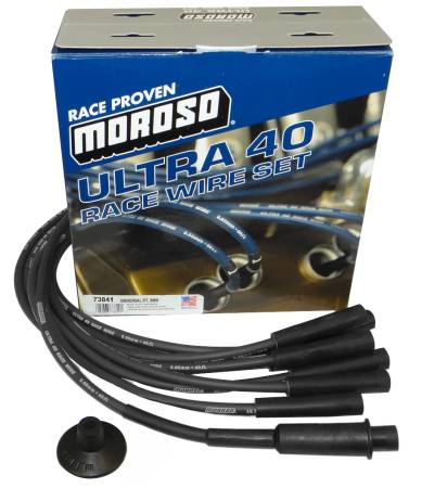 Moroso - Moroso 73841 - Ignition Wire Set, Ultra 40, Hemi St, Black