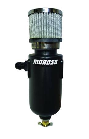Moroso - Moroso 85404 - Tank, Breather, Catch Can, Poly, -8 AN Male Fitting