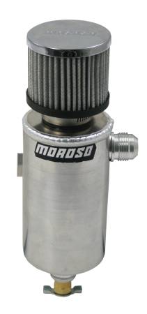 Moroso - Moroso 85461 - Tank, Breather, Catch Can, -12 AN Male Fitting, Roll Bar Mount