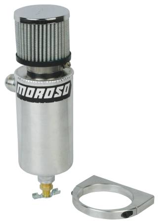 Moroso - Moroso 85467 - Tank, Breather, Catch Can, -12AN Male Fitting, Billet Mounting Bracket