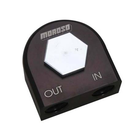 Moroso - Moroso 23683 - Filter Adapter, Remote, 90 Deg 13/16 In-16 Thread