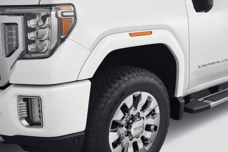 GM Accessories - GM Accessories 84848539 - Front and Rear Fender Flare Set in White Frost Tricoat [2020+ Sierra HD]