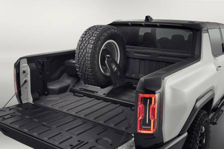 GM Accessories - GM Accessories 85045412 - Bed-Mounted Vertical Spare Tire Carrier [Hummer EV Pickup 2022+]