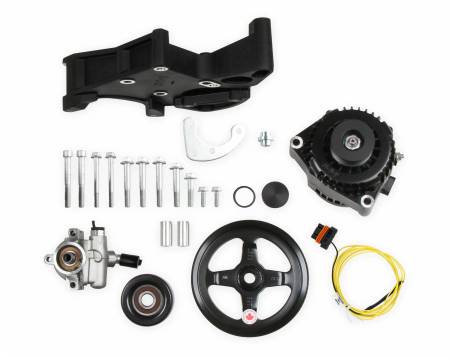 Holley - Holley 20-143Bk - Comp Hi Drv Bkt Kit, Ls/Lt, W/O A/C-Blac