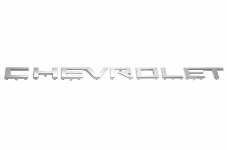 GM Accessories - GM Accessories 85544868 - Chevrolet Script Lettering in Galvano [2022+ Silverado]