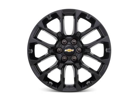 GM Accessories - GM Accessories 84802386 - 22x9-Inch Aluminum Split-Spoke Wheel in Gloss Black