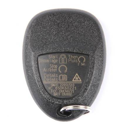 Genuine GM Parts - Genuine GM Parts 22951510 - 6 Button Keyless Entry Remote Key Fob