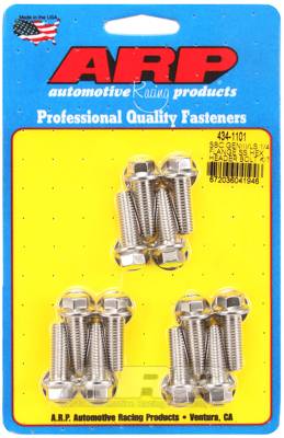 ARP - ARP 434-1101 - SBC/GENIII LS 1/4 flange SS hex header bolt kit