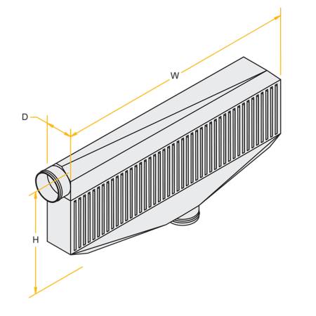 ProCharger - ProCharger AIGO3A-003 - Air-to-Air Intercooler (3.5" Inlet/Outlet Top/Side) 1300hp