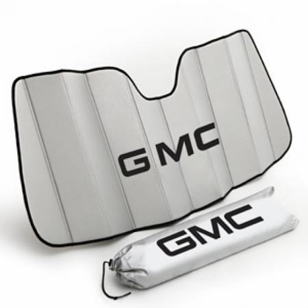 GM Accessories - GM Accessories 22987431 - Front Sunshade Package in Silver with Black GMC Logo