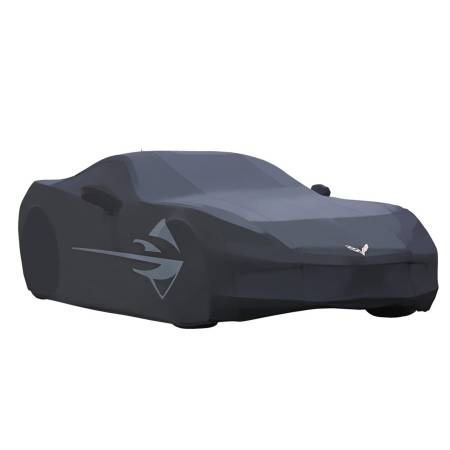GM Accessories - GM Accessories 23142884 - Premium Outdoor Car Cover in Black with Stingray Logo [C7 Corvette]