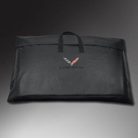 GM Accessories - GM Accessories 23148691 - Removable Roof Panel Storage Bag in Black with Crossed Flags Logo [C7 Corvette]