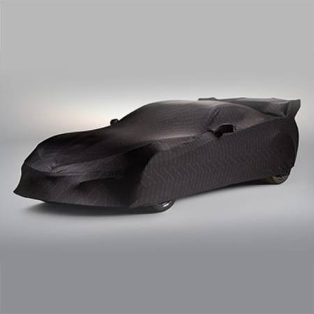 GM Accessories - GM Accessories 84053409 - Premium Indoor Car Cover in Black with ZR1 Logo Pattern [C7 Corvette]