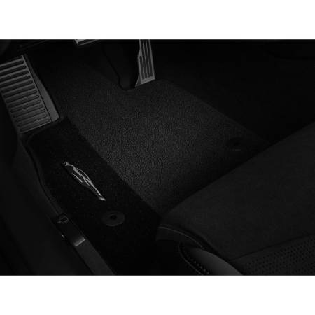 GM Accessories - GM Accessories 85103783 - C8 Corvette First-Row Premium Carpeted Floor Mats in Jet Black with Jet Black Stitching
