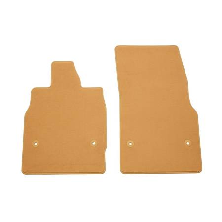 GM Accessories - GM Accessories 84542731 - C8 Corvette First Row Carpeted Floor Mats in Natural Tan with Natural Tan Binding