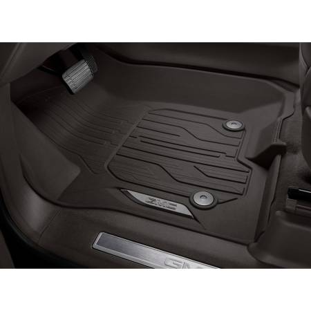 GM Accessories - GM Accessories 84646700 - First Row Premium All Weather Floor Liners in Very Dark Ash Gray with GMC Logo [2021+ Yukon]