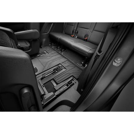 GM Accessories - GM Accessories 84646735 - Third-Row Premium All-Weather Floor Liner in Jet Black (for Models with Second-Row Captain's Chairs) [2021 Tahoe]