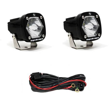 Baja Designs - Baja Designs 387801 - S1 Spot LED Light with Mounting Bracket Pair Baja Designs